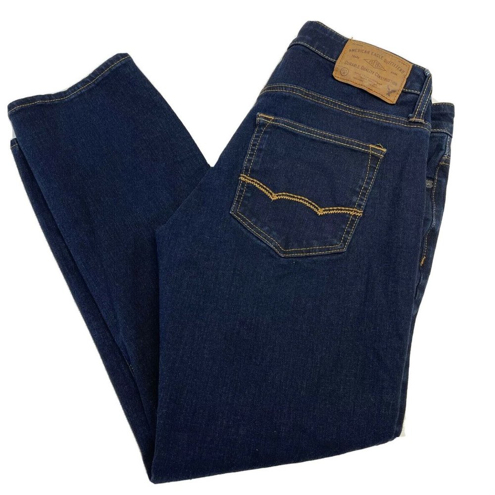 American Eagle Womens Blue Jeans Dark Wash Skinny